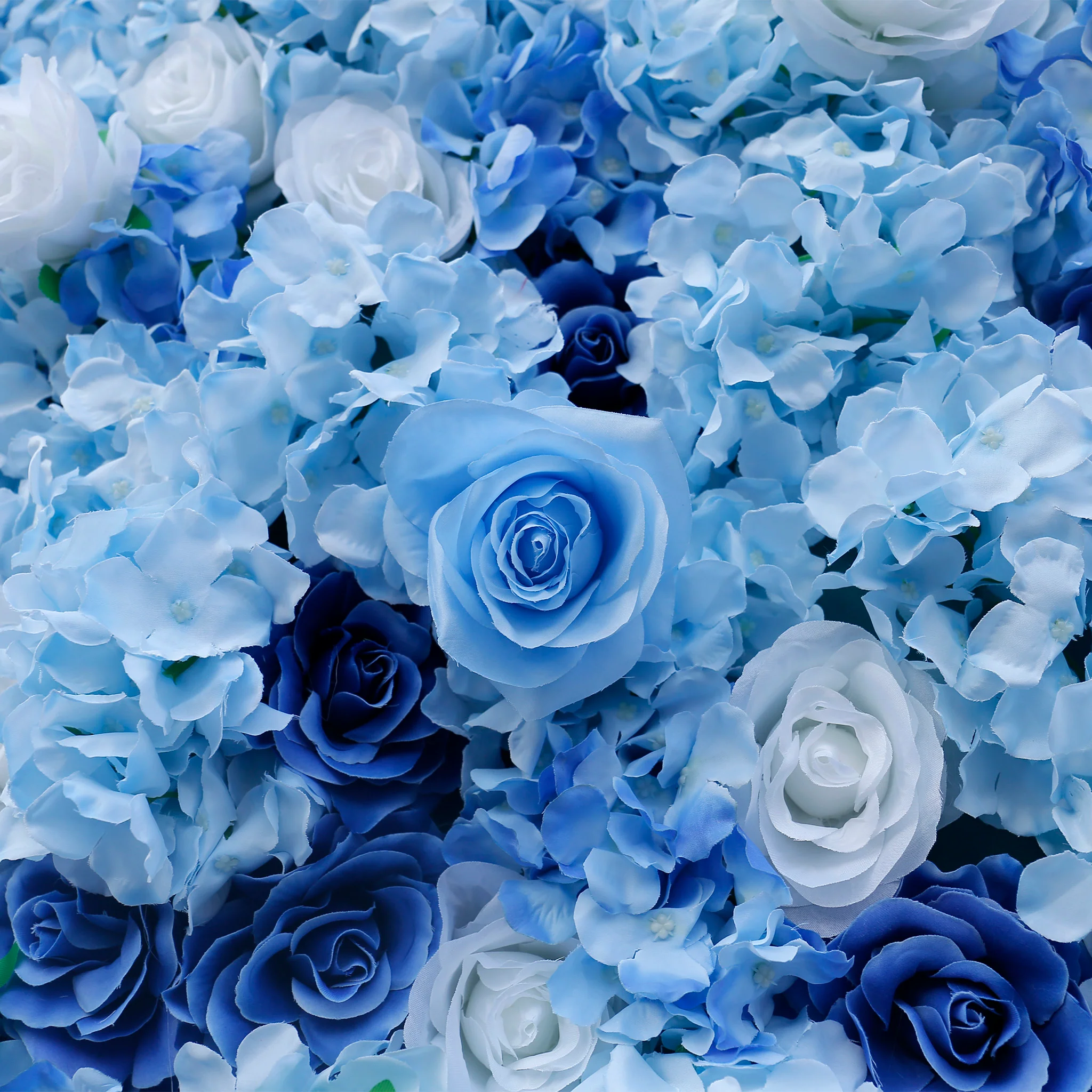Aliflowers 3D Light Blue Silk Flower Wall Wedding Backdrop Hanging Decor ALFWL070 - Image 3