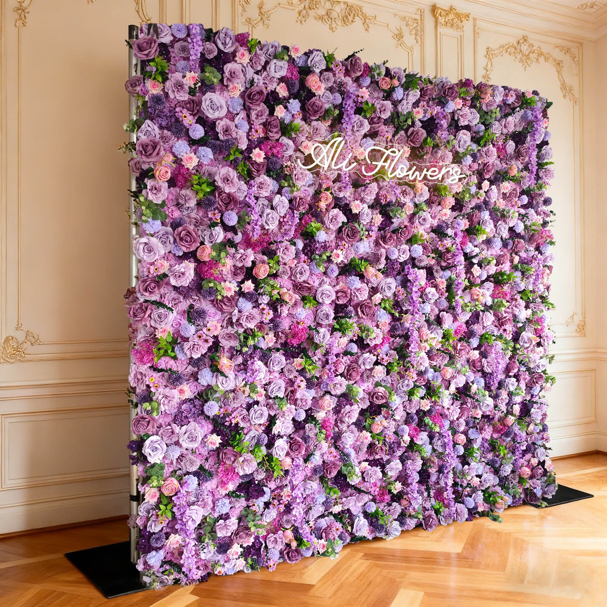 Aliflowers 5D Dark Purple Hydrangea Rose Flower Wall Wedding Backdrop ALFWL082 - Image 3