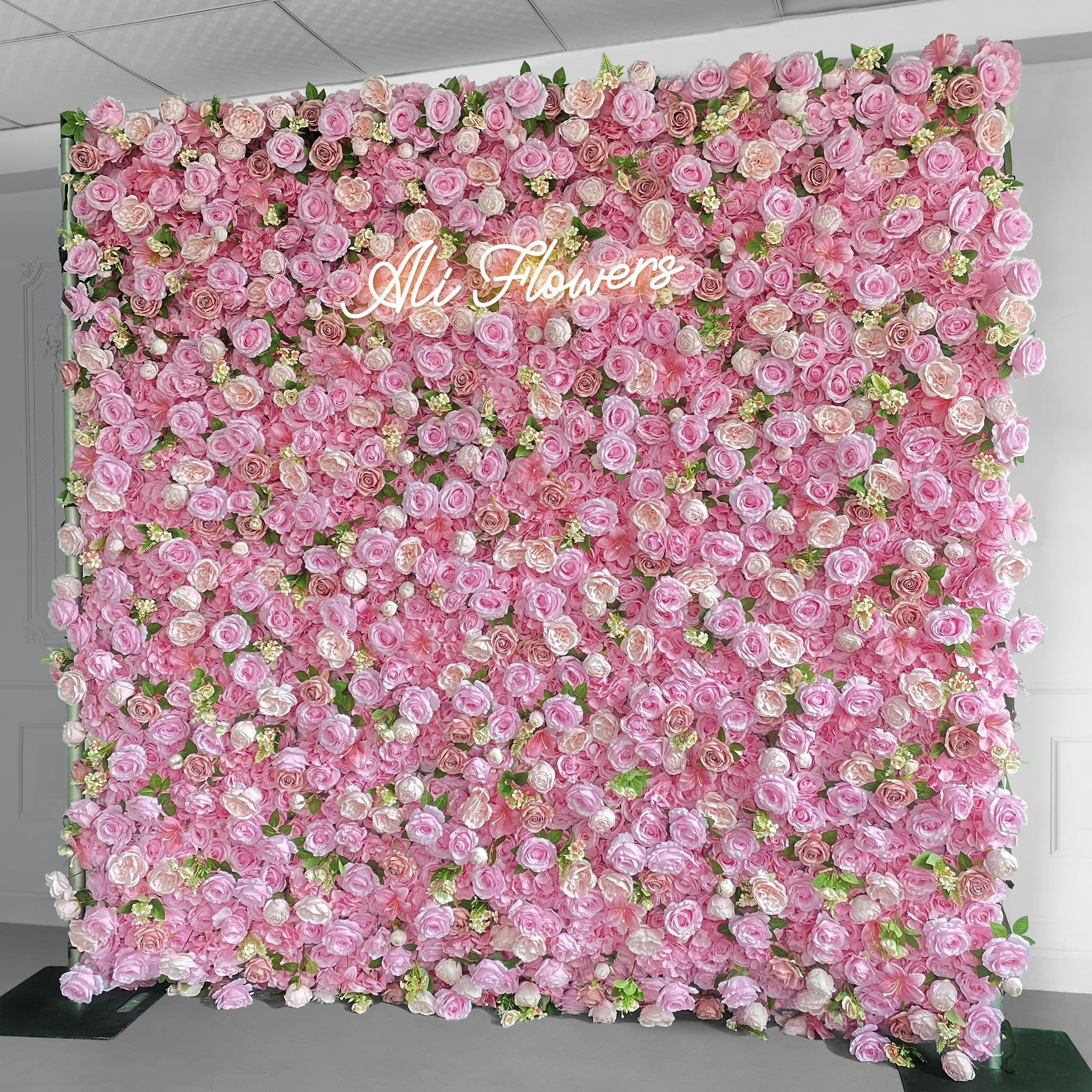 Aliflowers 5D Pink Rose Flower Wall Wedding Party Flower Decoration Background ALFWL124 - Image 12