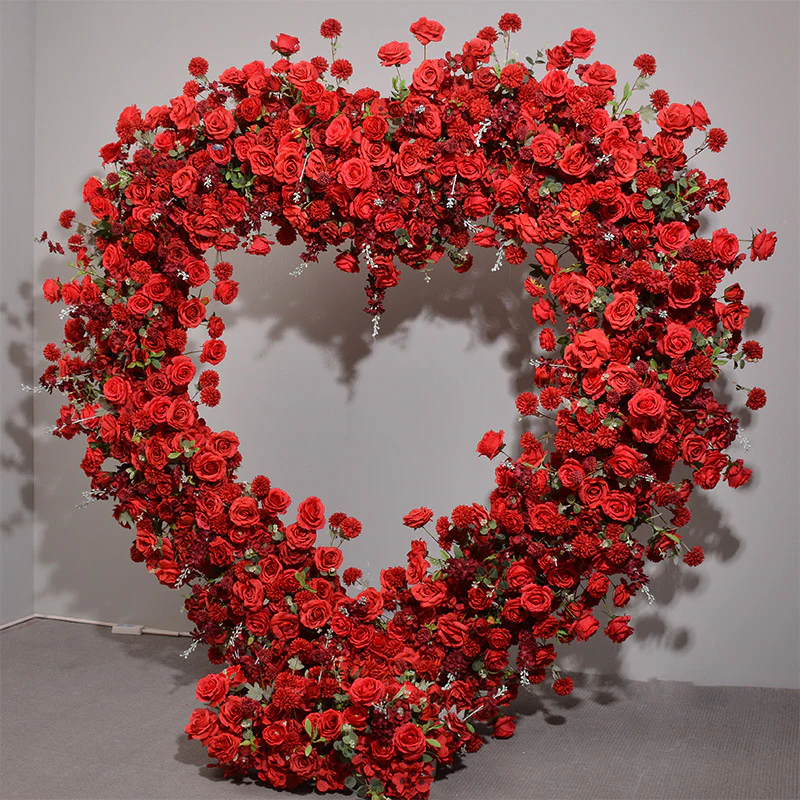 Aliflowers 5D Hot Red Anna Rose for Wedding backdrop Heart Arch ALFAH006 - Image 6