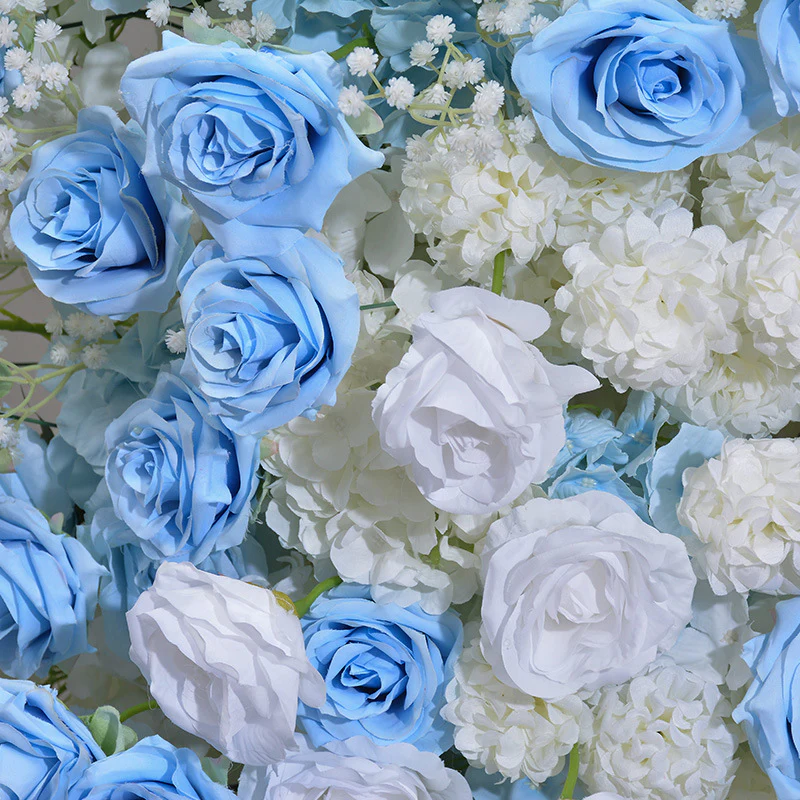 Aliflowers Blue And White Rose Hydrangea Wedding KT Background Event Party Decoration ALFKT009 - Image 4