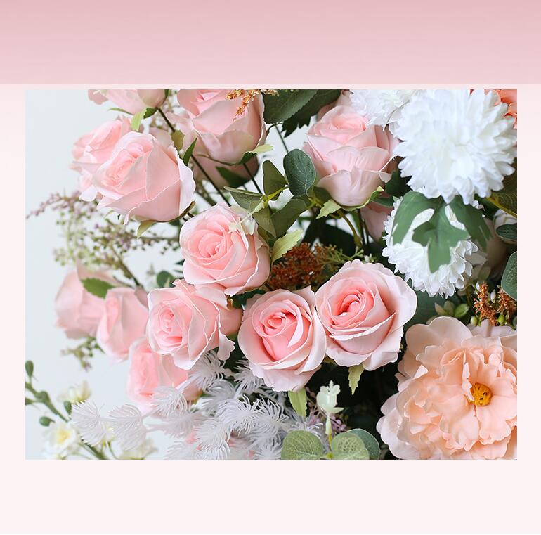 Aliflowers Blush Series Christmas Cactus Horn Arch Backdrop ALFAC014 - Image 5