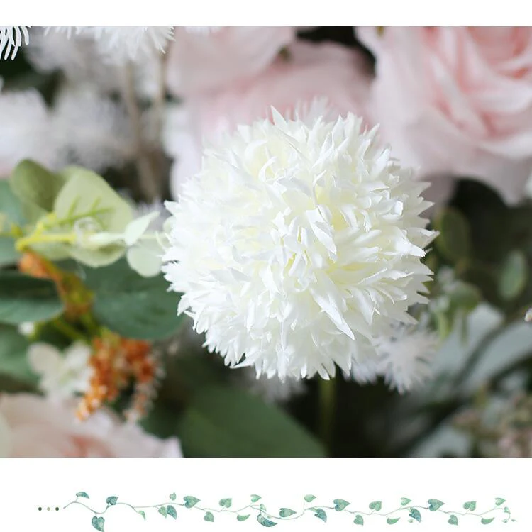 Aliflowers Blush Series Delphinium Grass Green Plant Leaves Flower Arrangement Decor Wedding Background Frame Aisle Floor Flower ALFAC007 - Image 7