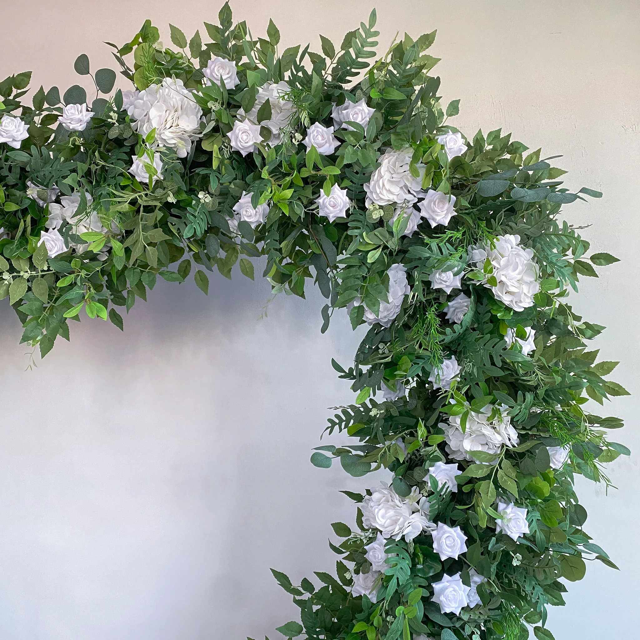 Aliflowers Forest-Themed Series Ourdoor Artificial  Green Willow Leaves Floral Wedding backdrop Heart Arch ALFAH007 - Image 5