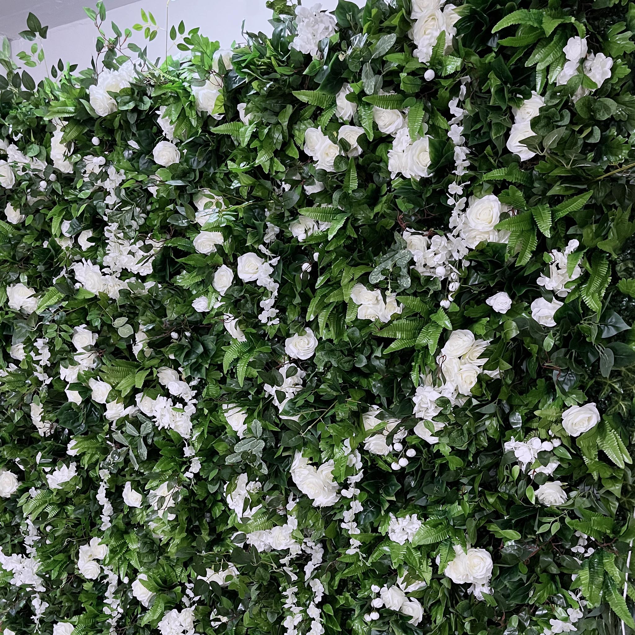 Aliflowers Luxury Green Plants Leaves with Hang flowers for Outdoor Wedding Green Backdrop ALFWL109 - Image 12