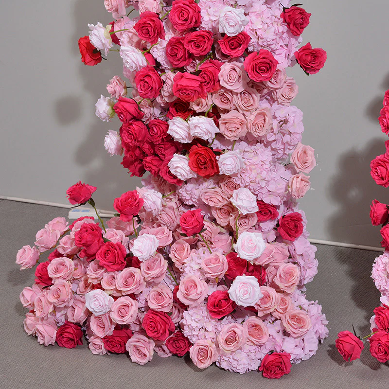 Aliflowers Pink Rose 5D Wedding Background Floor Flower Arrangement ALFKT016 - Image 4