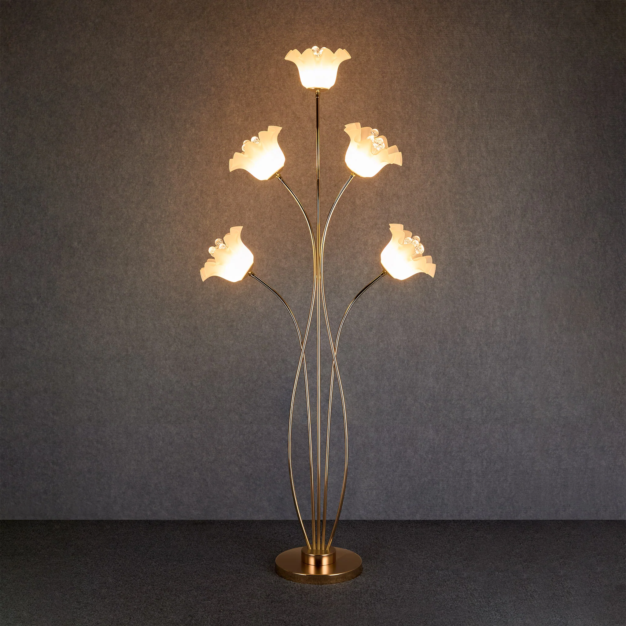 Aliflowers White Luminous Poppy Flower Wedding Road Guide Light Stage Decoration
