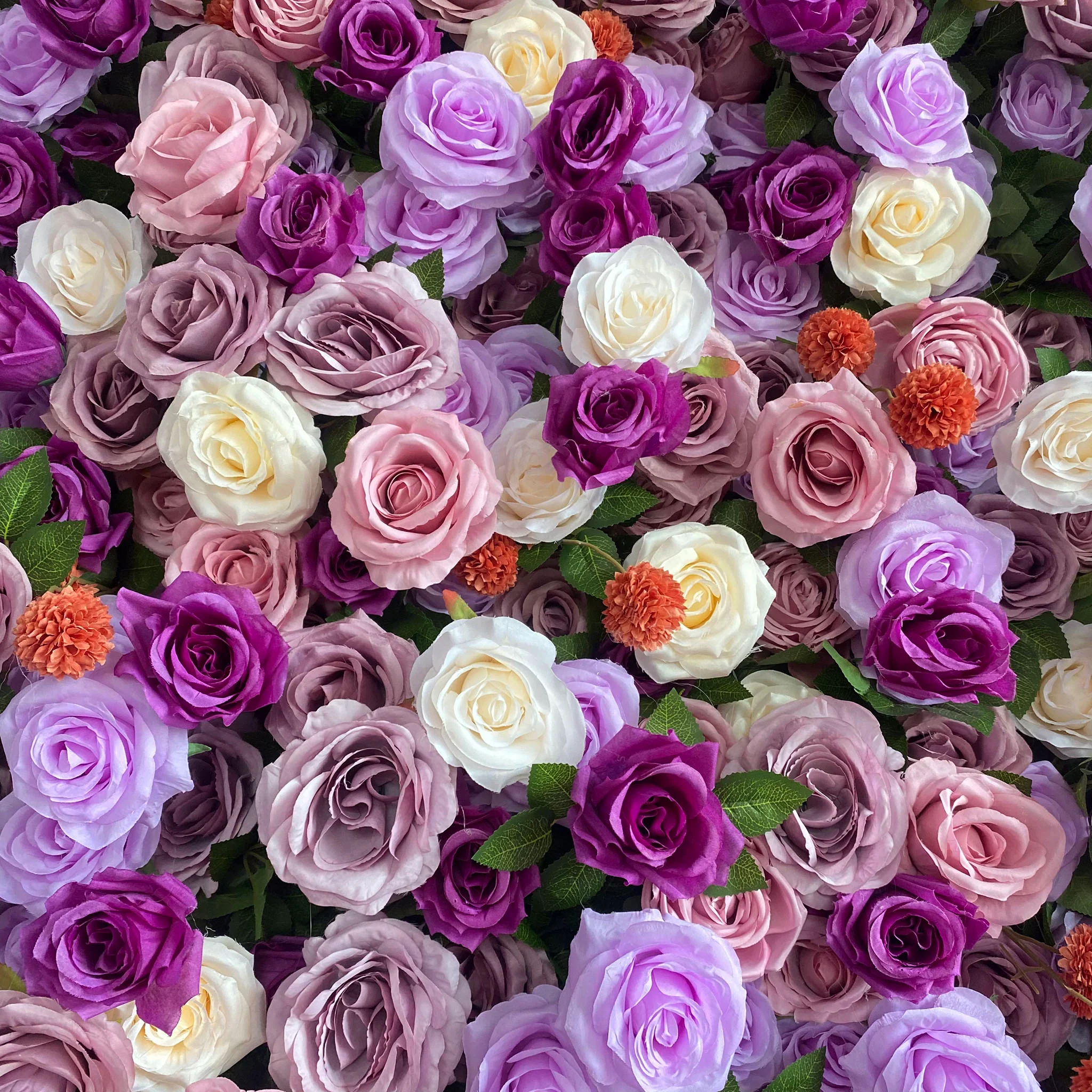 Aliflowers Purple Silk Rose Flower Wall Backdrop For Wedding Events Parties ALFWL118 - Image 11