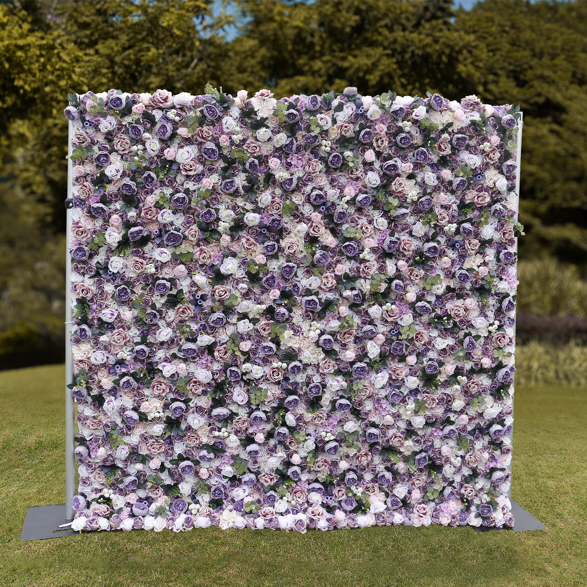 Aliflowers 5D Dirty Purple Peony with Rose Floral Wall Backdrop ALFWL101 - Image 10