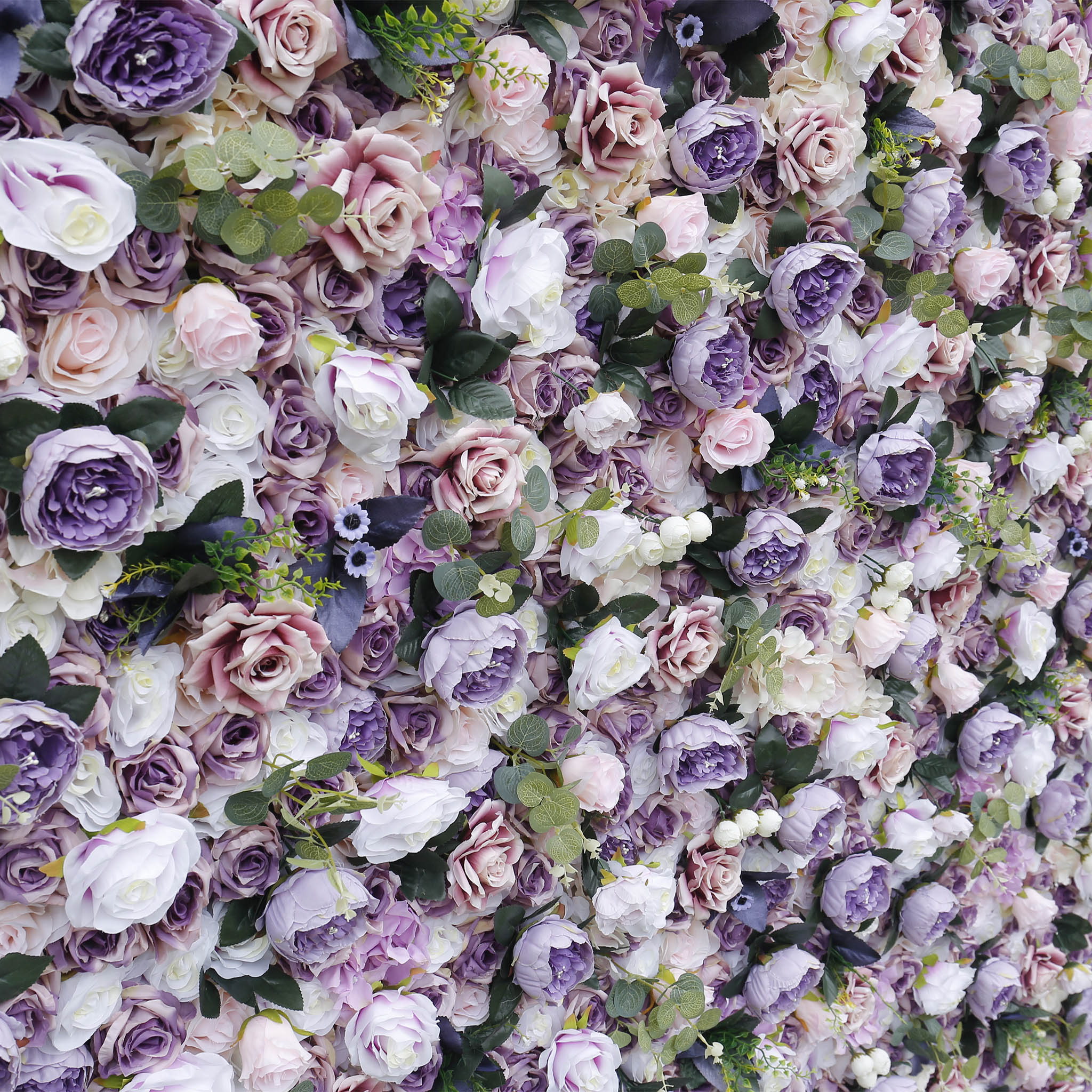 Aliflowers 5D Dirty Purple Peony with Rose Floral Wall Backdrop ALFWL101 - Image 4