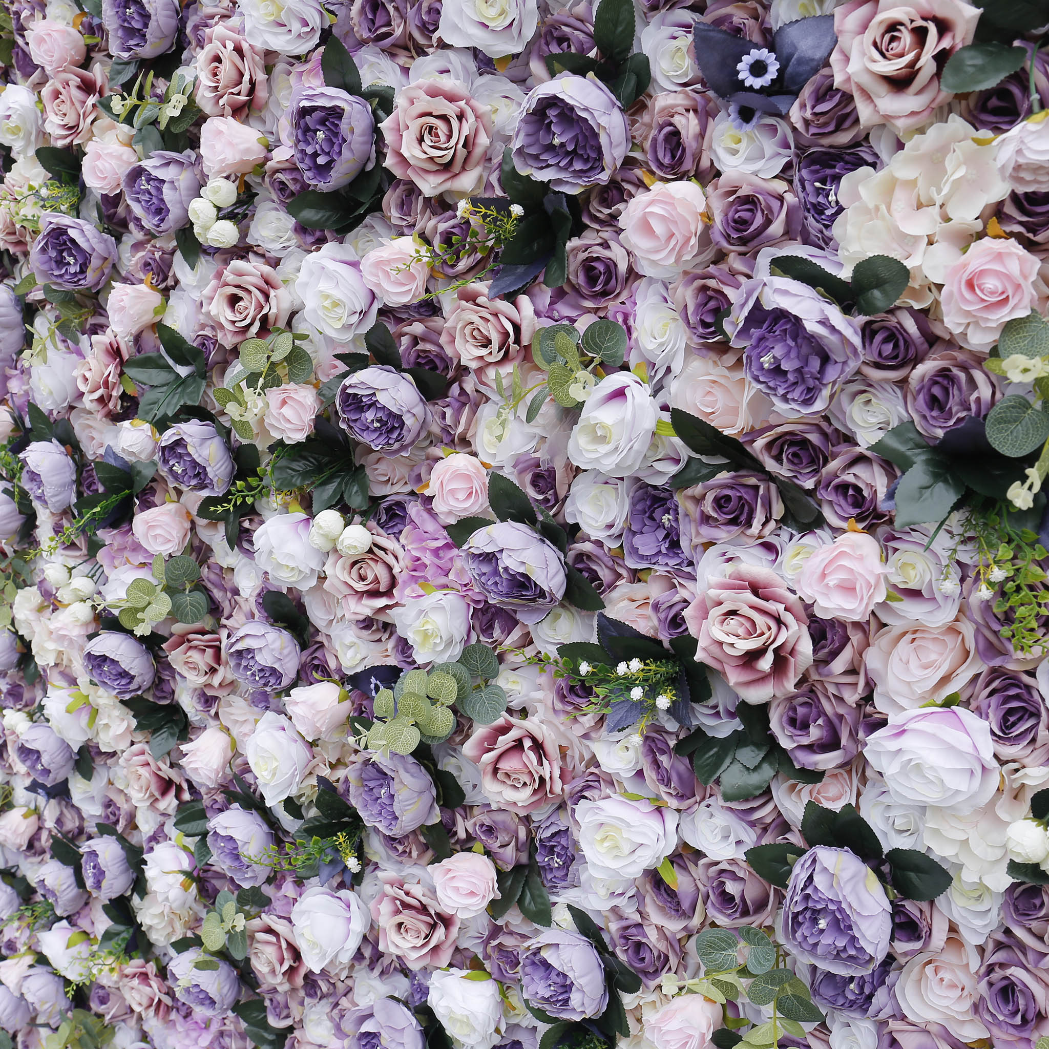 Aliflowers 5D Dirty Purple Peony with Rose Floral Wall Backdrop ALFWL101 - Image 8