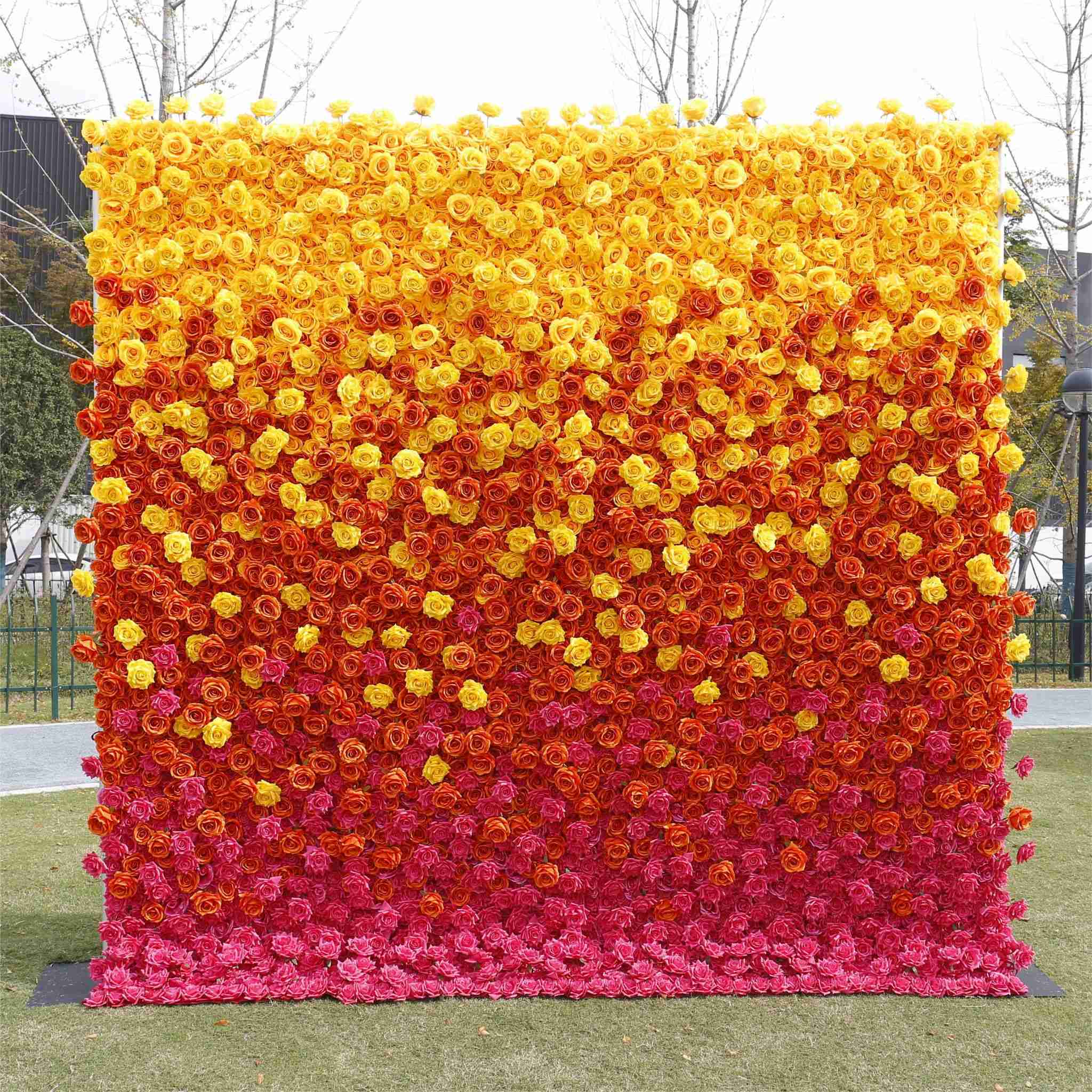 Aliflowers 5D Gradient Rose Orange to Red Sunset Flower Walls ALFWL121 - Image 11