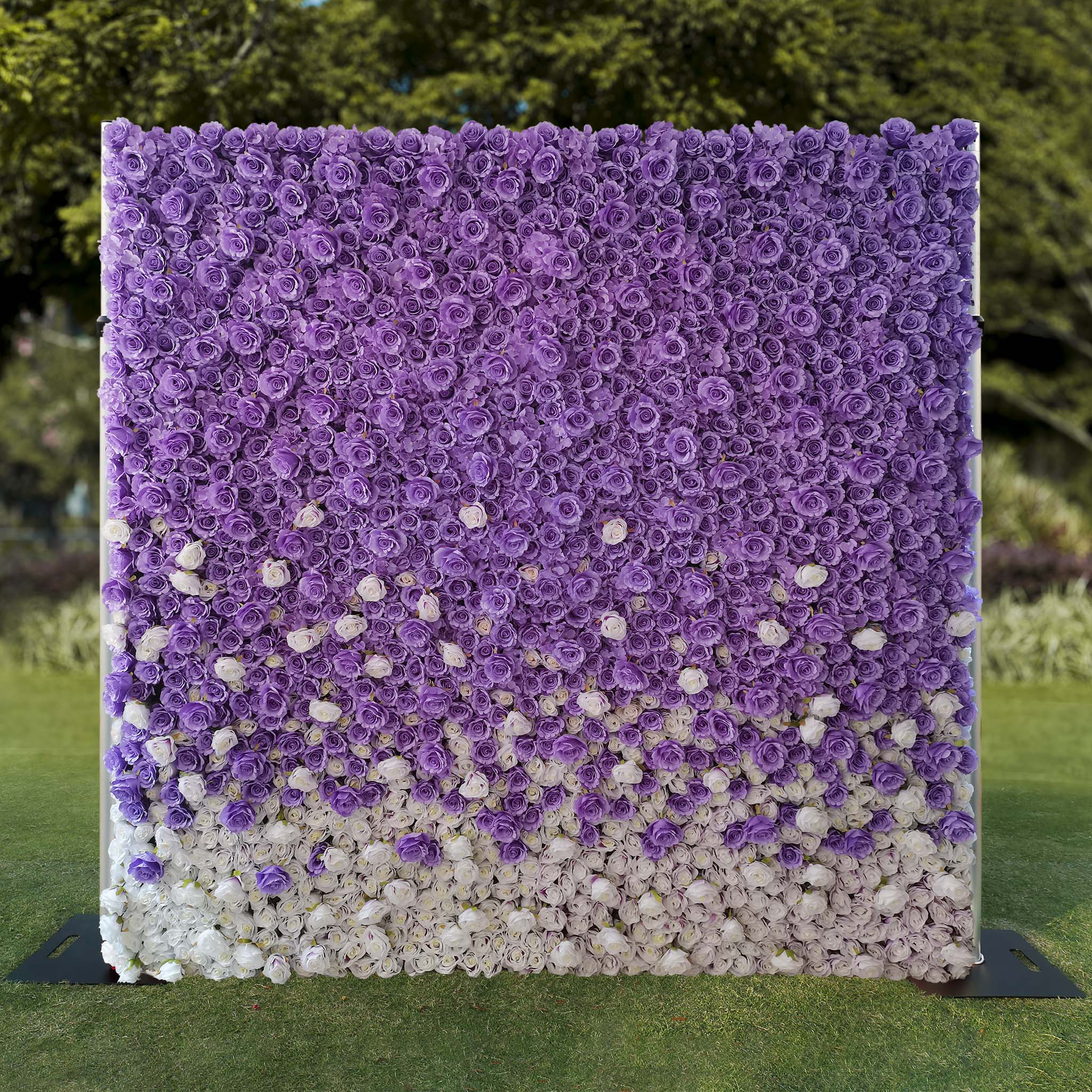 Aliflowers White Purple Rose Curtain Flower Wall Background For Wedding & Event Decor ALFWL162 - Image 8
